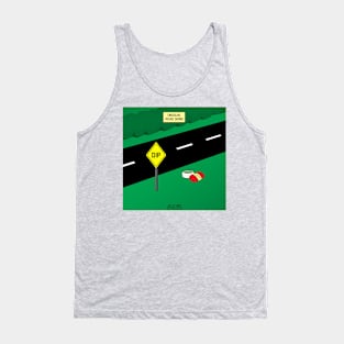 Unusual Dip Warning Sign Tank Top